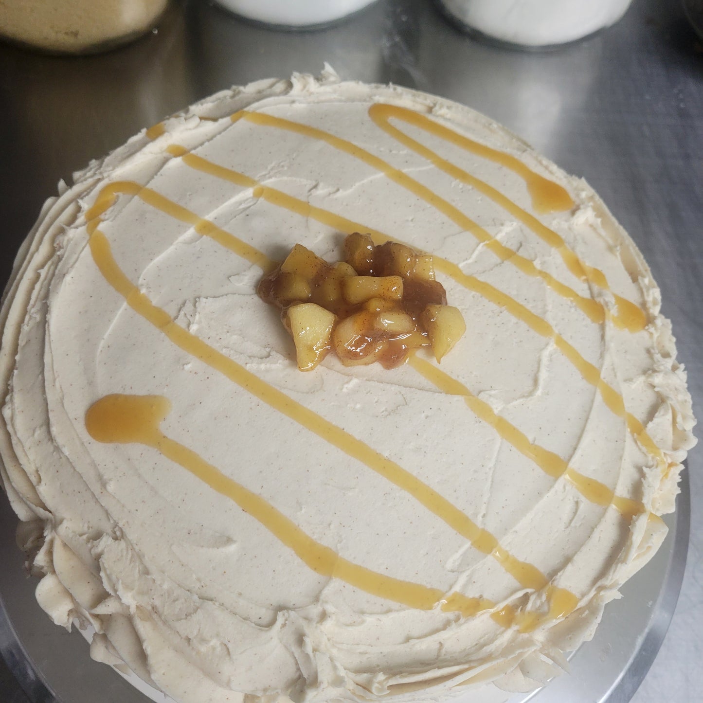 1 Caramel apple pie cake 9 inch round serves 10 people