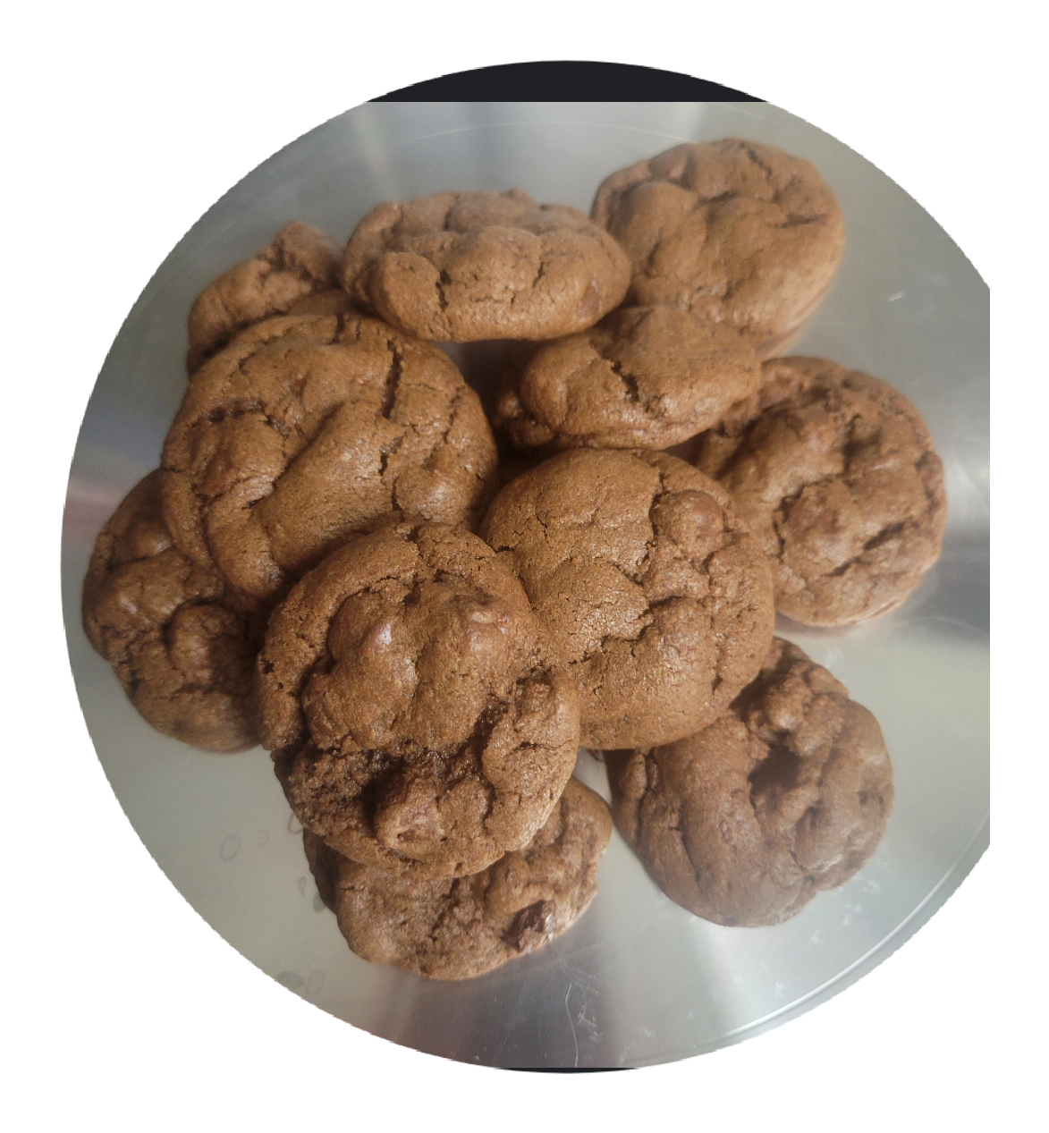 12 Double chocolate chip cookies