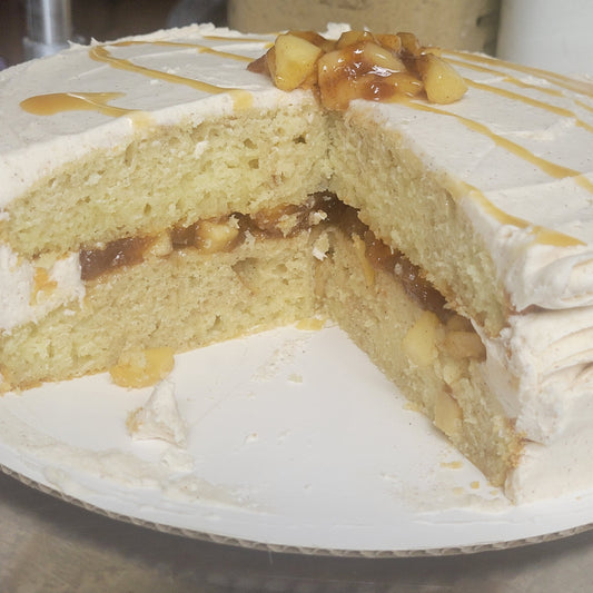 1 Caramel apple pie cake 9 inch round serves 10 people