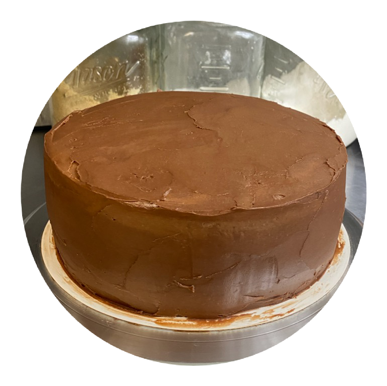 Chocolate double layer 9 inch round cake serves 10 people