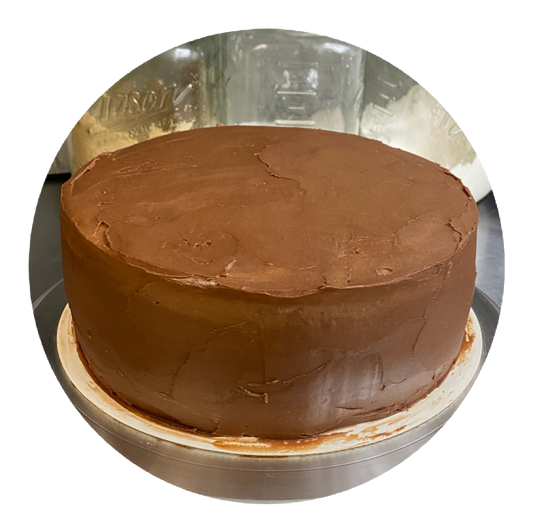 Chocolate double layer 9 inch round cake serves 10 people