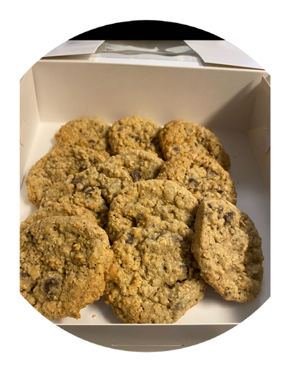 12 oatmeal chocolate chip cookies