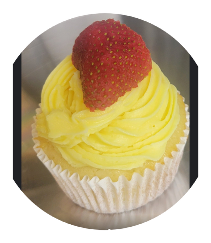 Strawberry filled lemon cupcakes we offer  6 and 12
