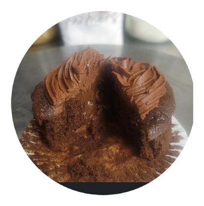 chocolate cupcakes with chocolate filling inside we offer  6 and 12