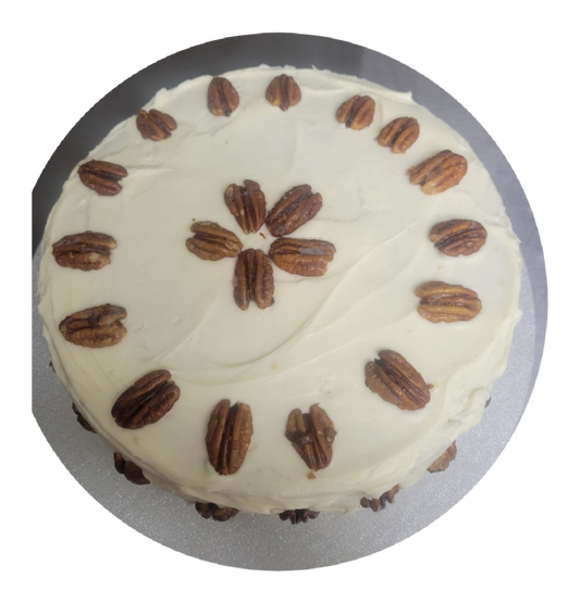 1  carrot cake   9 inch  round  double layer serves 10 people