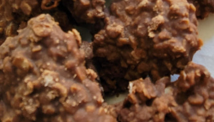 12 peanut butter chocolate no bake cookies